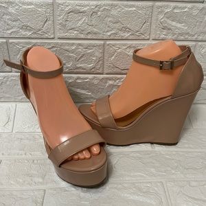 Bamboo nude wedge’s Platform